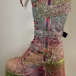 Sparkle Pony Platform Boots